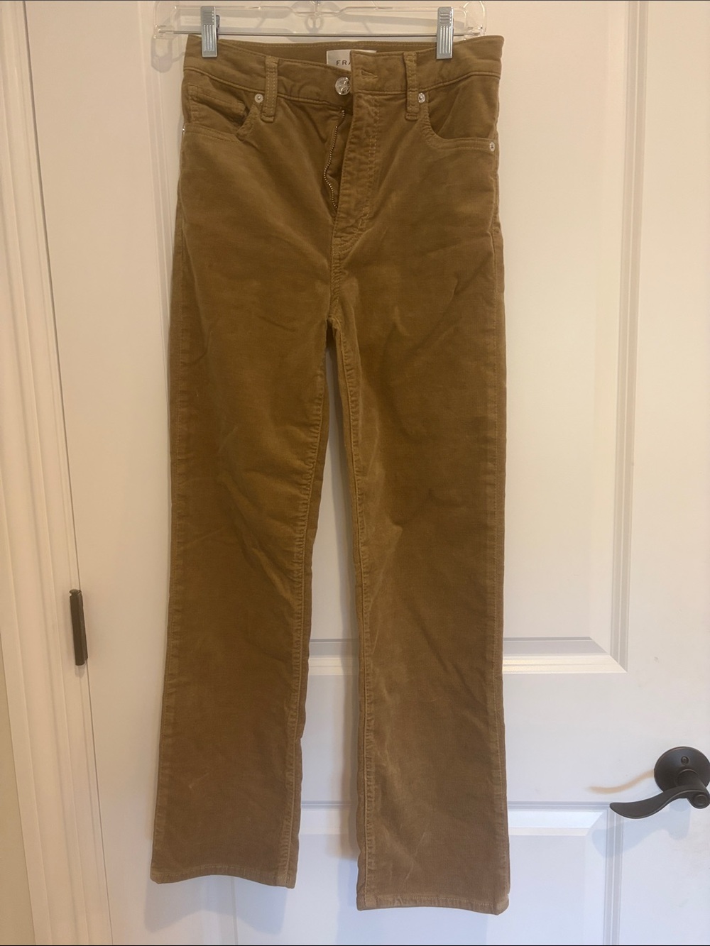 Frame Denim Corduroy Flare Jeans in Brown
